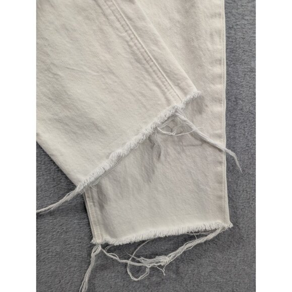 Lucky Brand Jeans Womens Size 12 White Distressed Raw Hem Sienna Silm Boyfriend - Picture 6 of 16